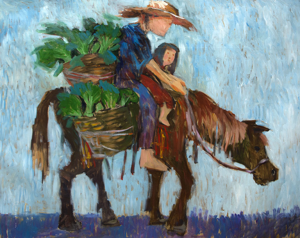 Horse carrying produce, 68