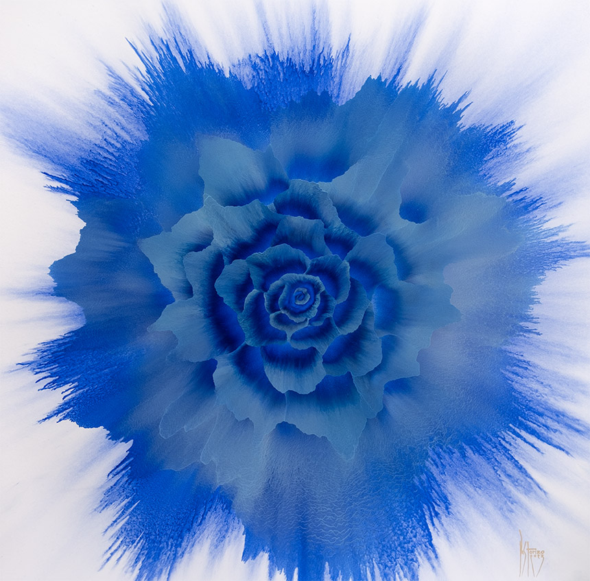 Blue Floral Burst, 82